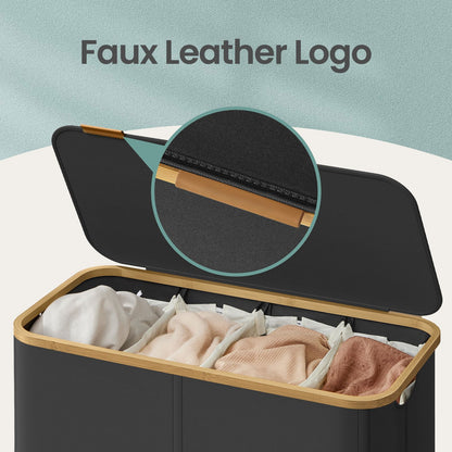 Laundry Basket with Lid, Slim Laundry Hamper, 65 L - image 57
