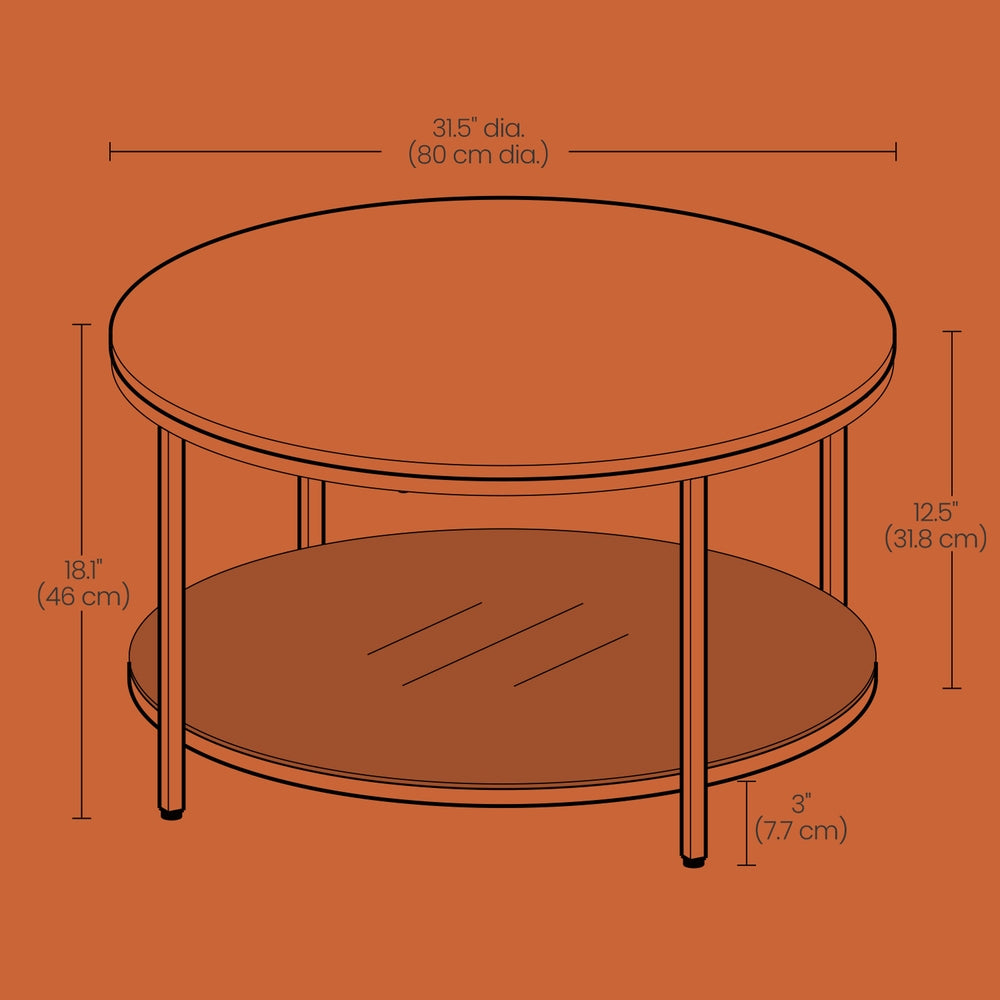 Living Room Table, Sofa Cocktail Table Faux Marble Round, Modern Coffee Table, for Living Room - image 21