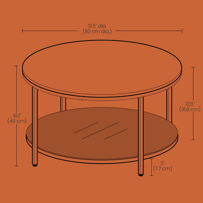Living Room Table, Sofa Cocktail Table Faux Marble Round, Modern Coffee Table, for Living Room - image 21