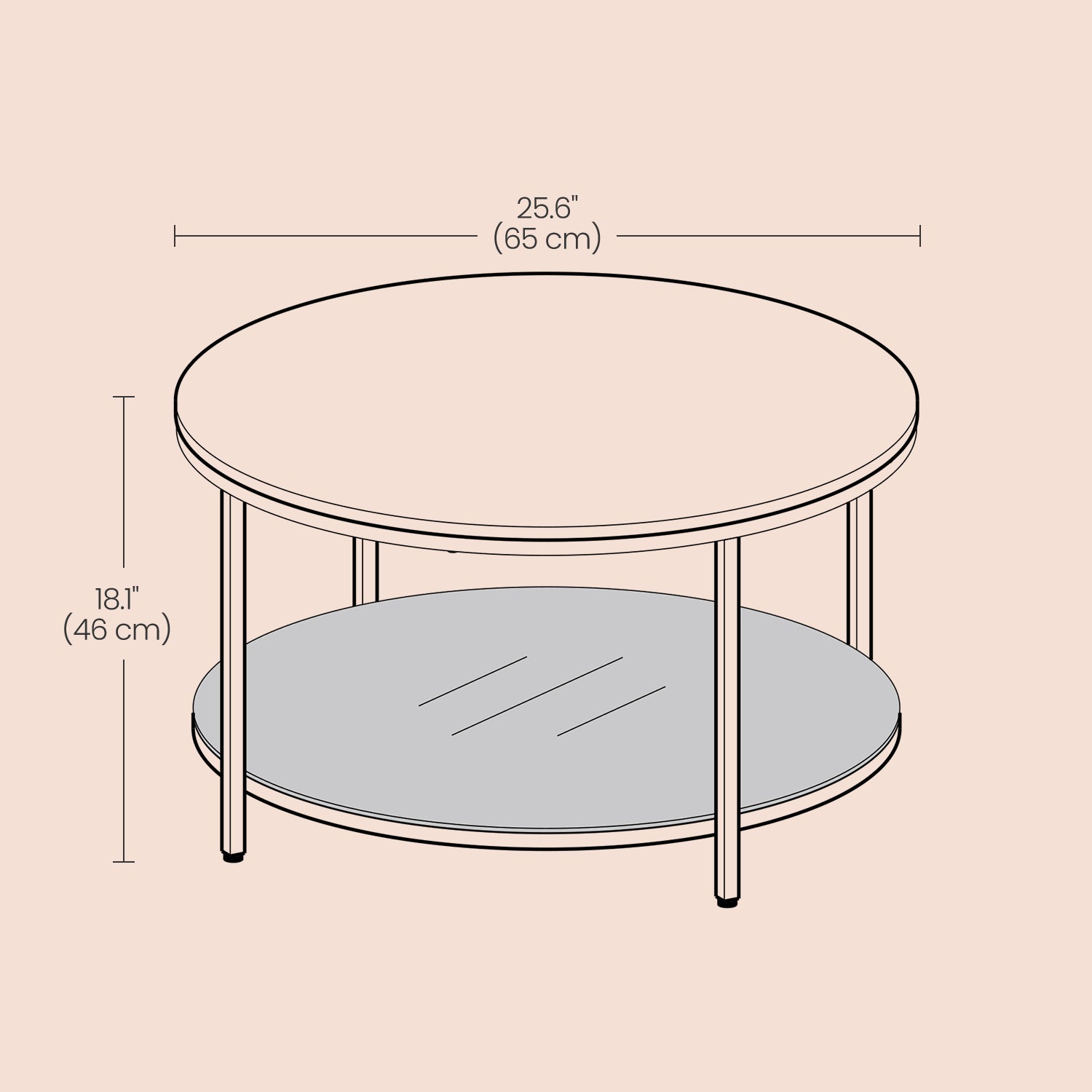 Coffee Table, Living Room Table, Sofa Cocktail Table - image 5
