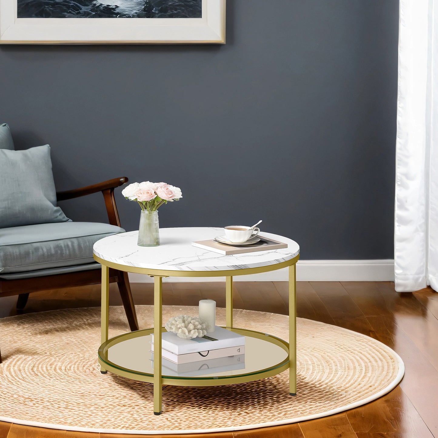 Coffee Table, Living Room Table, Sofa Cocktail Table - image 10