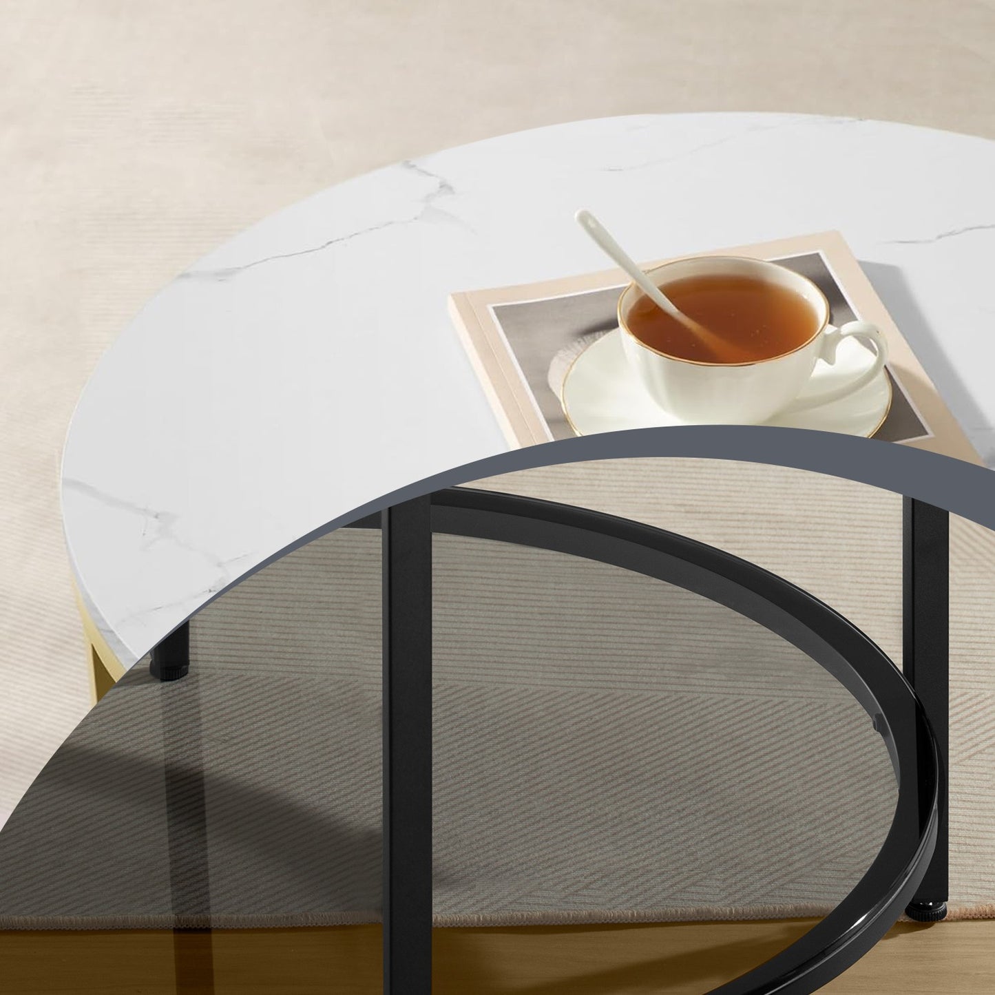 Coffee Table, Living Room Table, Sofa Cocktail Table - image 11