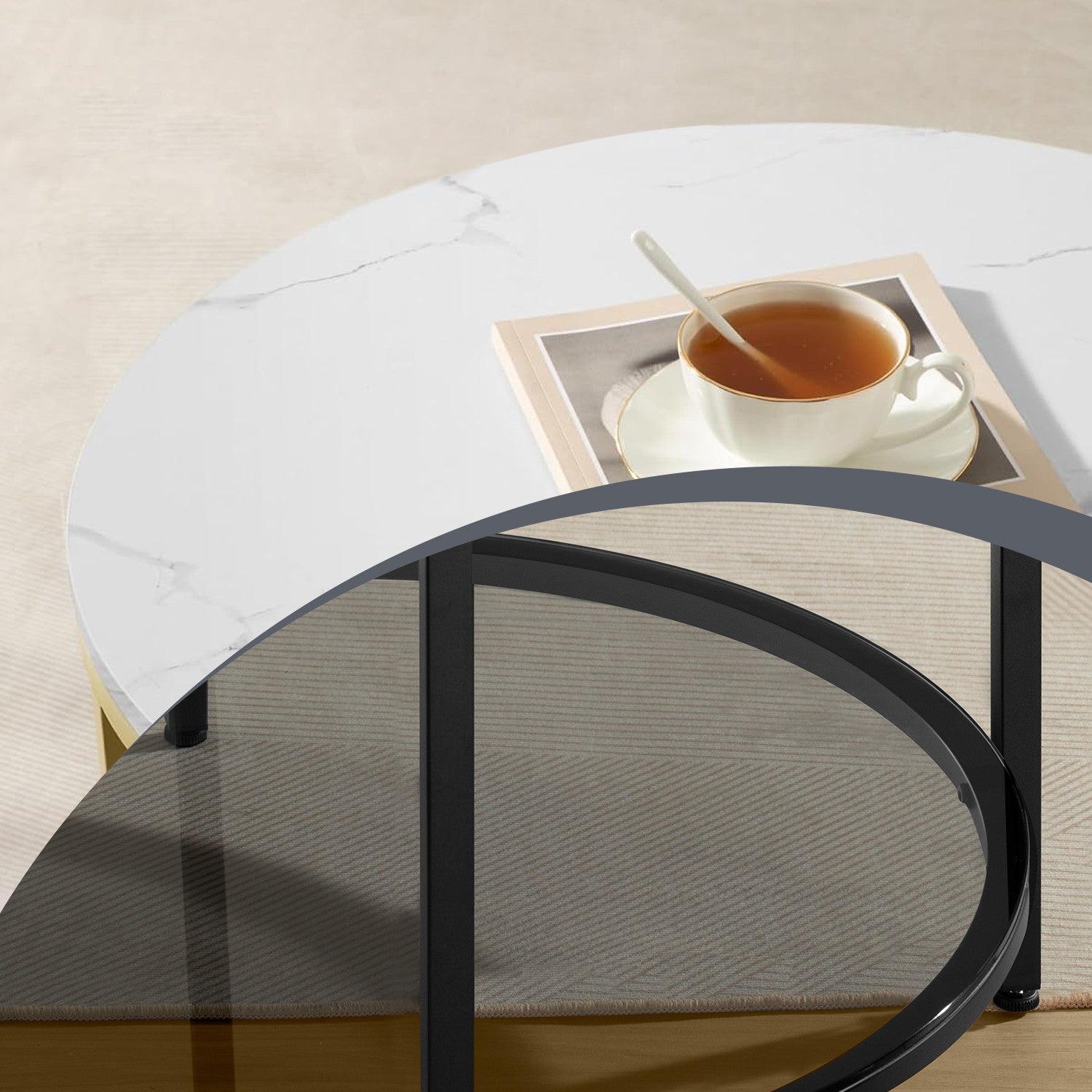 Coffee Table, Living Room Table, Sofa Cocktail Table - image 11