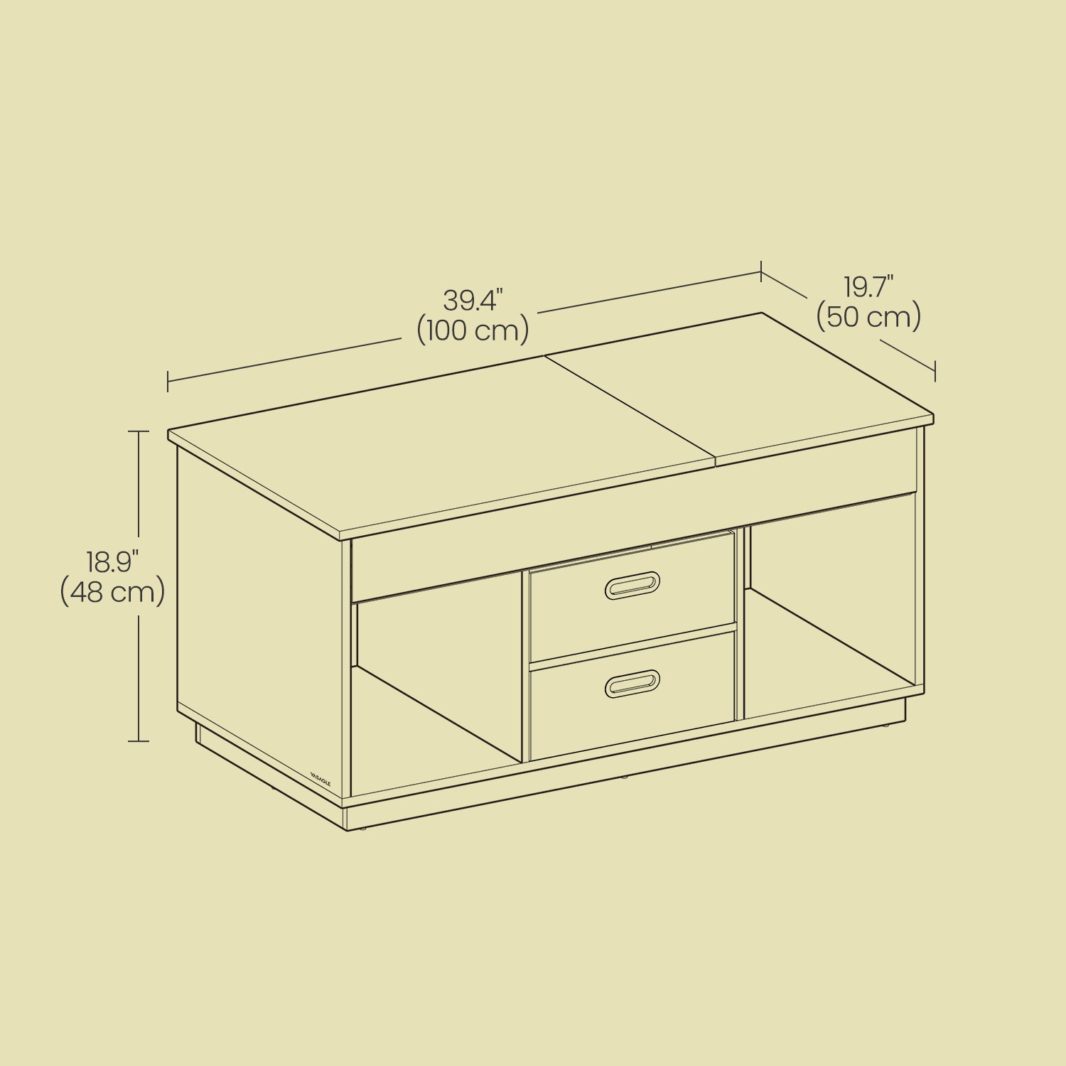 Coffee Table, Lift Top Coffee Table with 2 Drawers, Center Table with Lift Tabletop - image 5