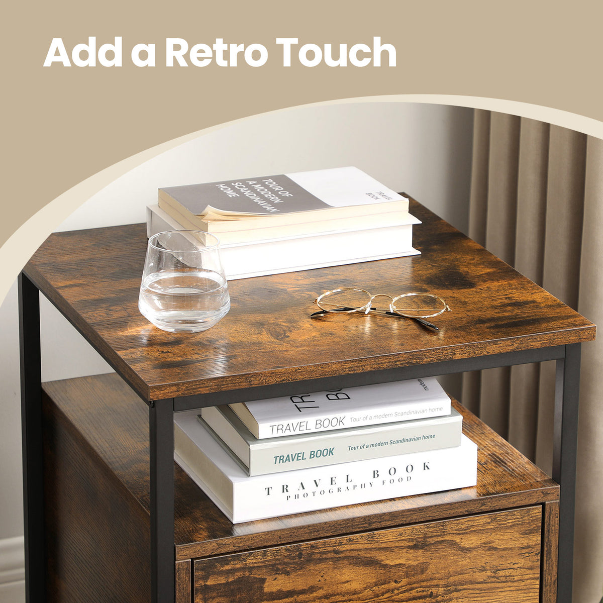 Bedside Table, Side Table, 45 x 45 x 60 cm - image 3