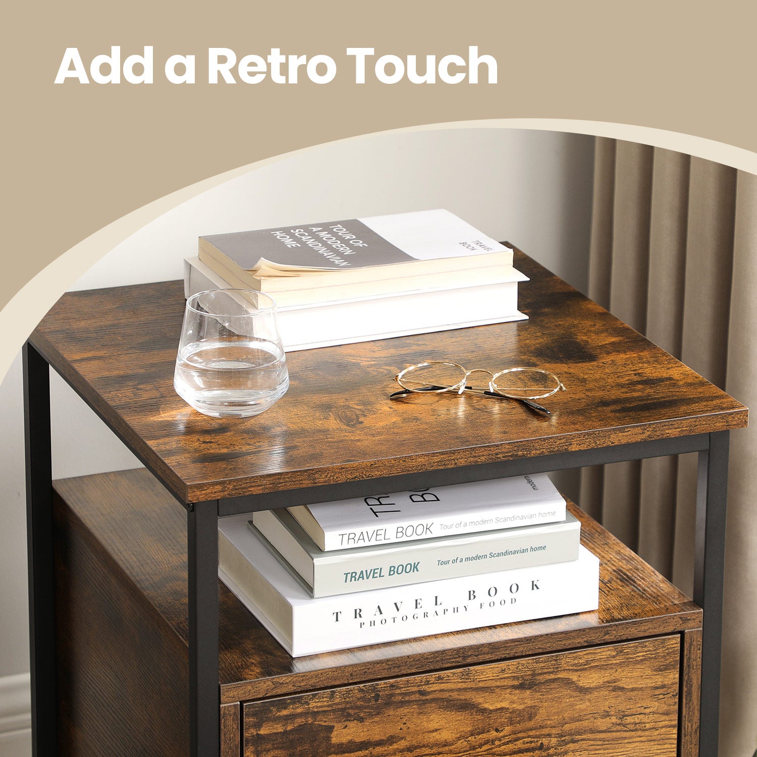 Bedside Table, Side Table, 45 x 45 x 60 cm - image 3