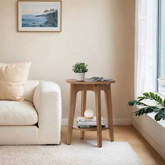 End Table with Bottom Shelf, Modern - image 1