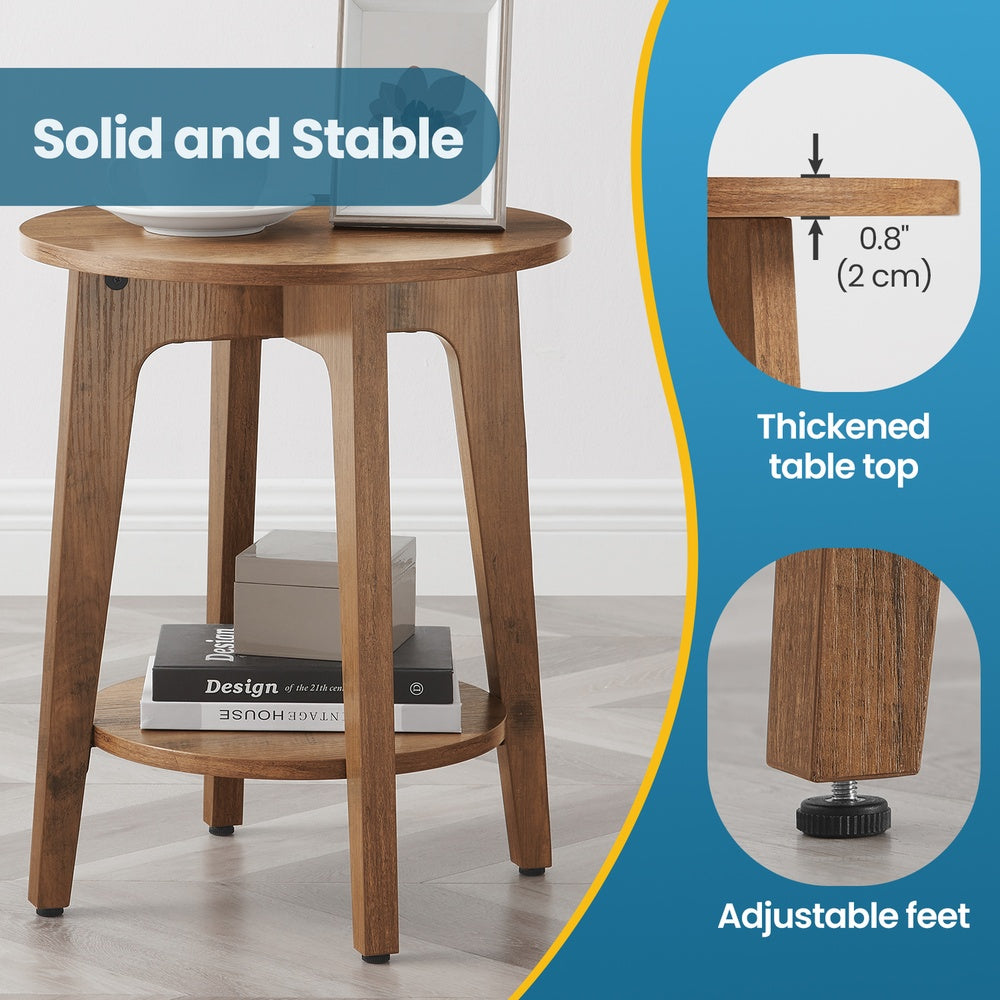 End Table with Bottom Shelf, Modern - image 3