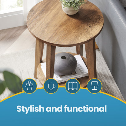 End Table with Bottom Shelf, Modern - image 4
