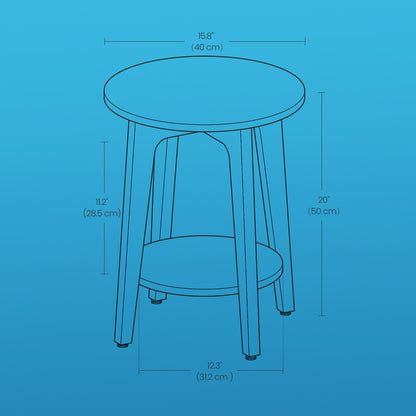End Table with Bottom Shelf, Modern - image 5