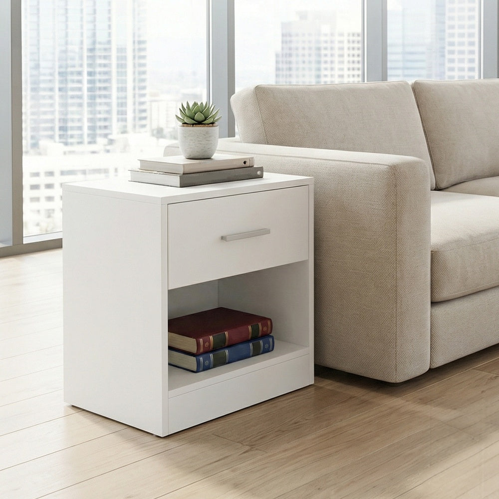 Bedside Table, Side Table with Drawer, Handle - image 3