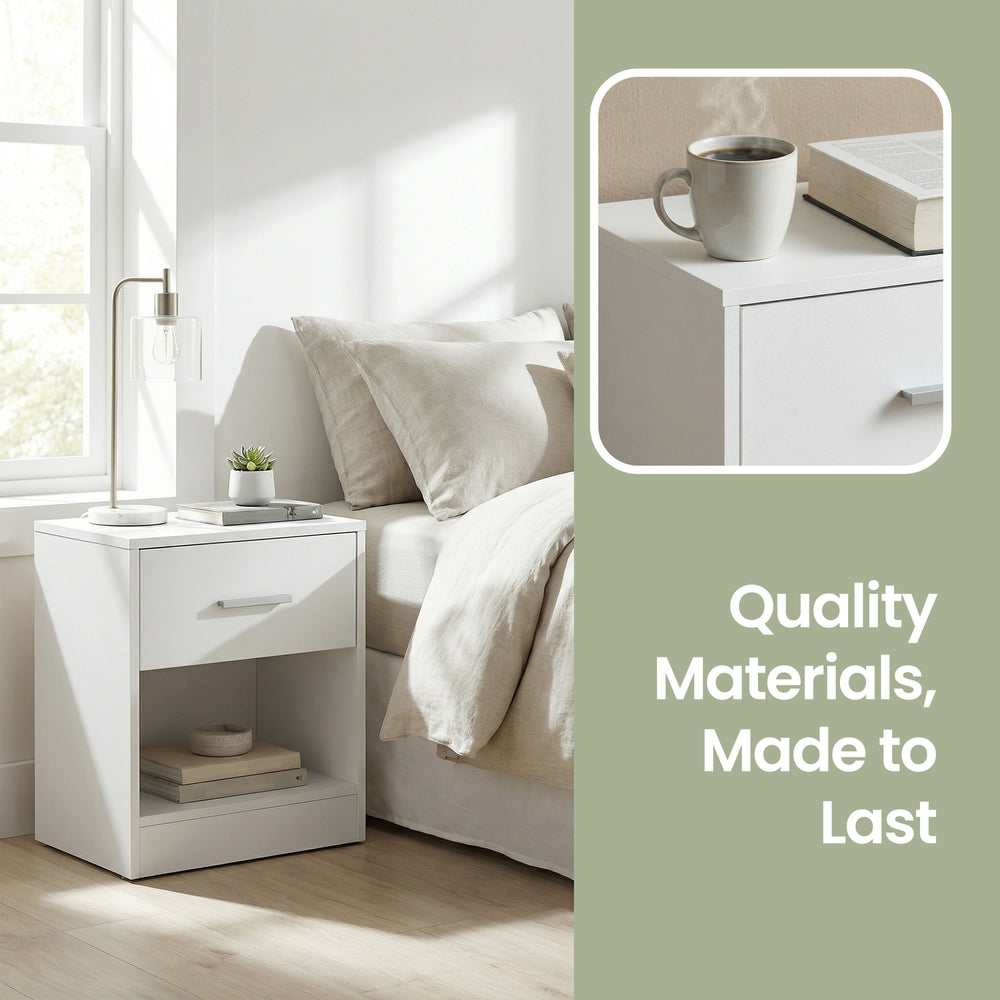 Bedside Table, Side Table with Drawer, Handle - image 12