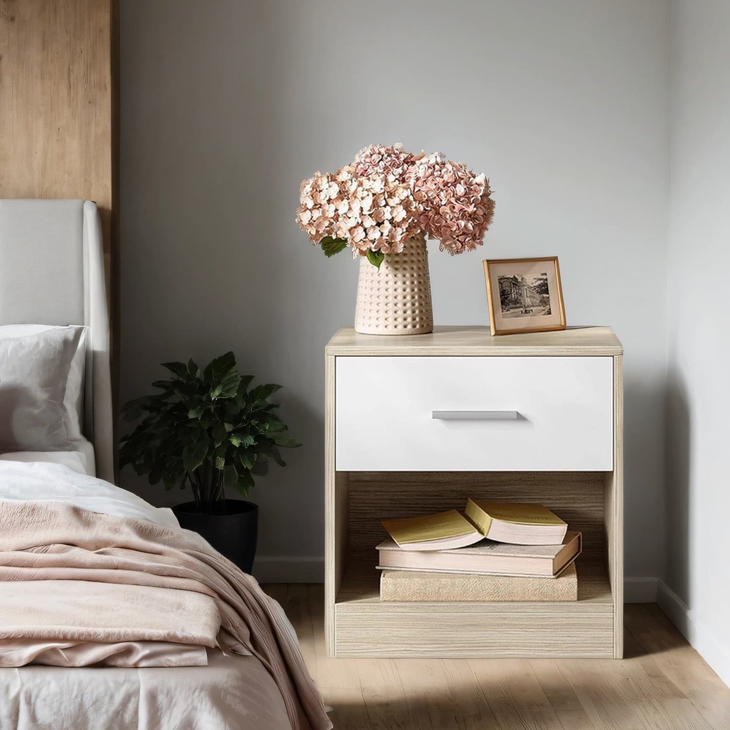 Bedside Table, Side Table with Drawer, Handle - image 22