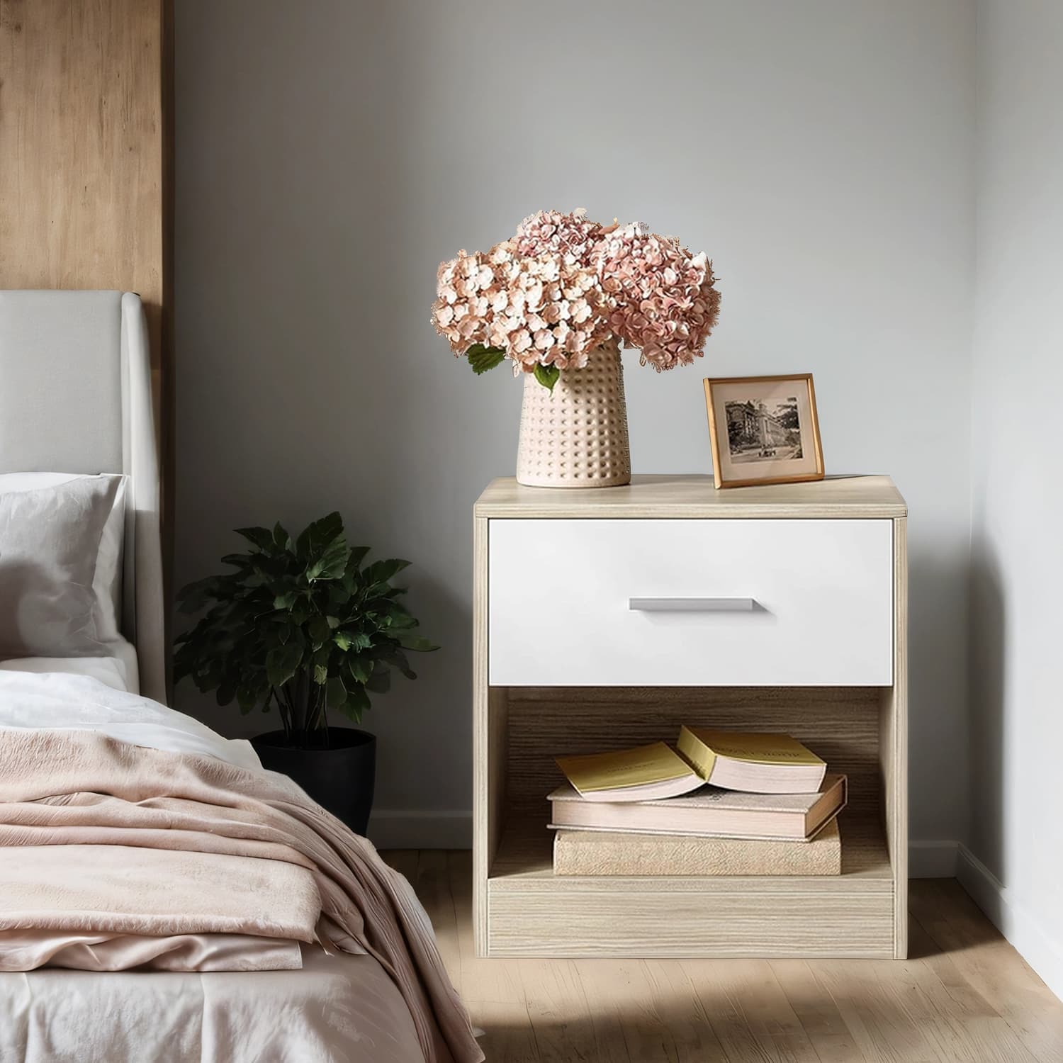 Bedside Table, Side Table with Drawer, Handle - image 22