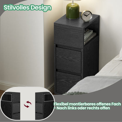 Set of 2 Narrow Side Tables, Slim End Table with 2 Drawers, 1 Open
Compartment, for Living Room, Bedroom - image 19
