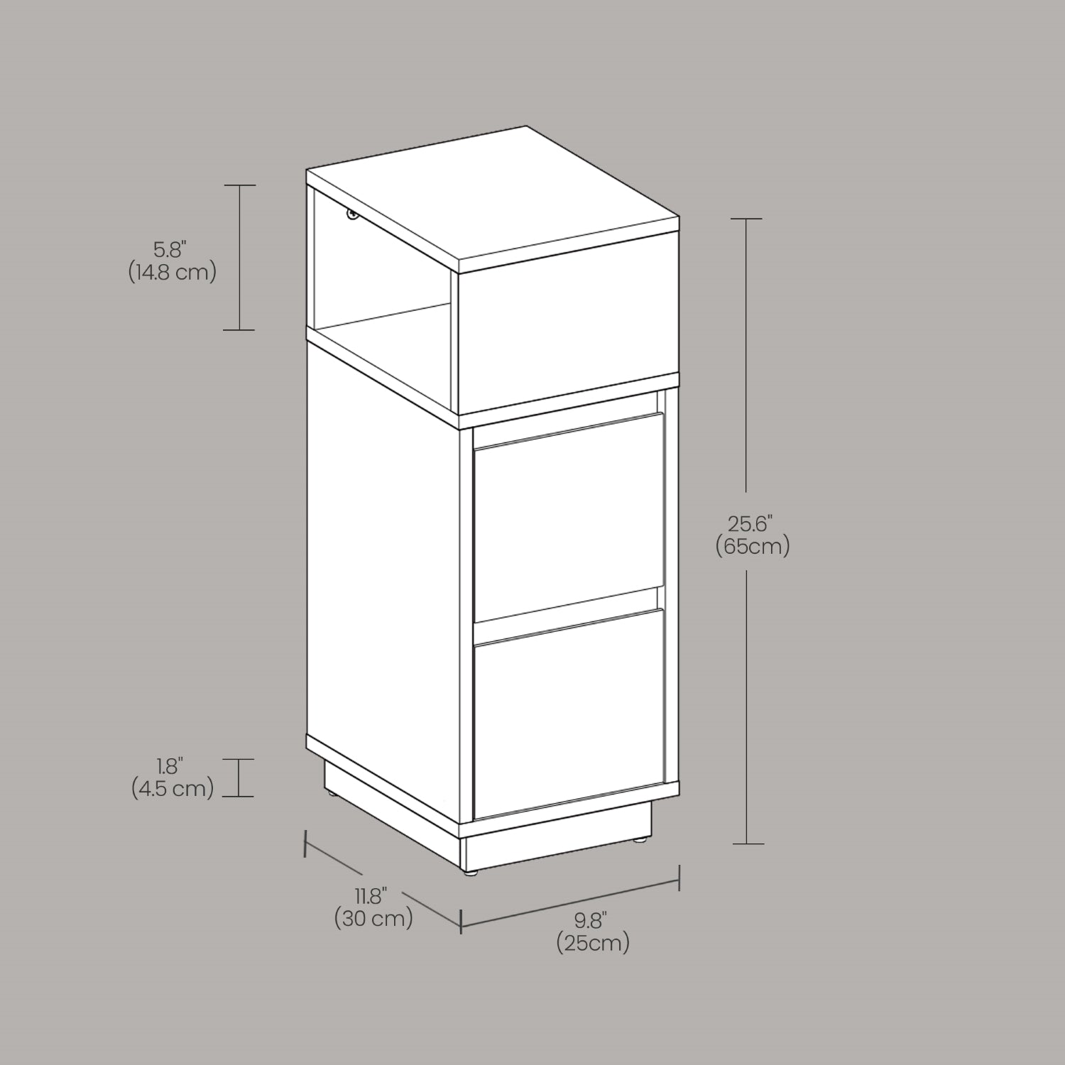 Set of 2 Narrow Side Tables, Slim End Table with 2 Drawers, 1 Open
Compartment, for Living Room, Bedroom - image 21