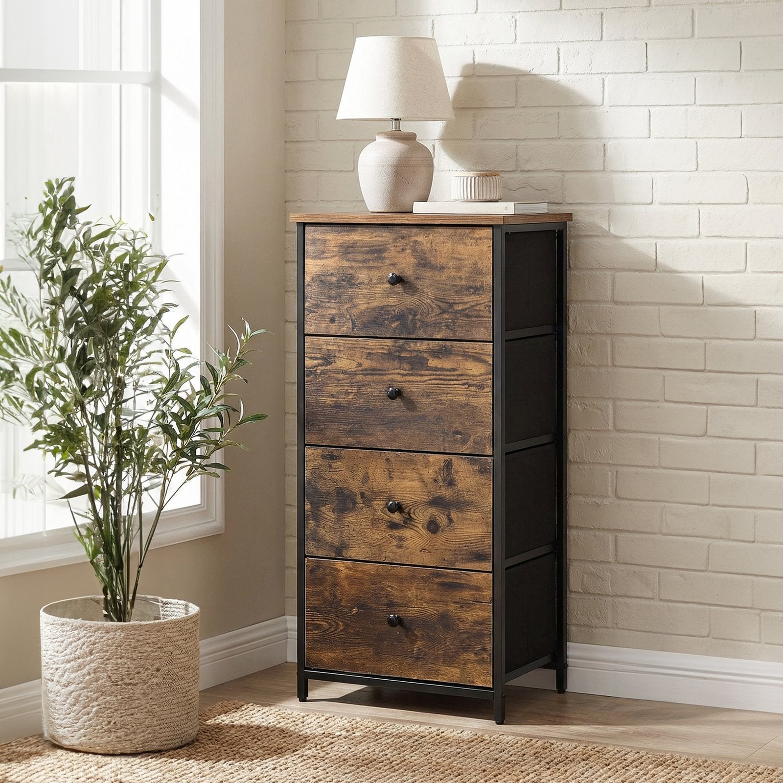 Fabric Dresser for Bedroom, with 4 Drawers, Metal Frame - image 14