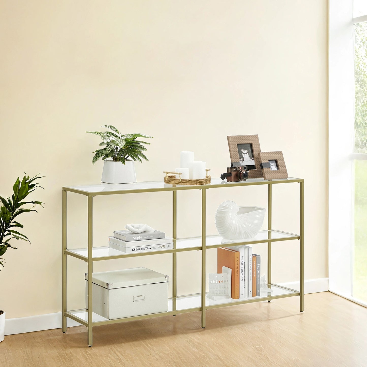 51.2 Inch Console Table, 3-Tier Modern Sofa Table for Hallway, Living Room Bedroom - image 3