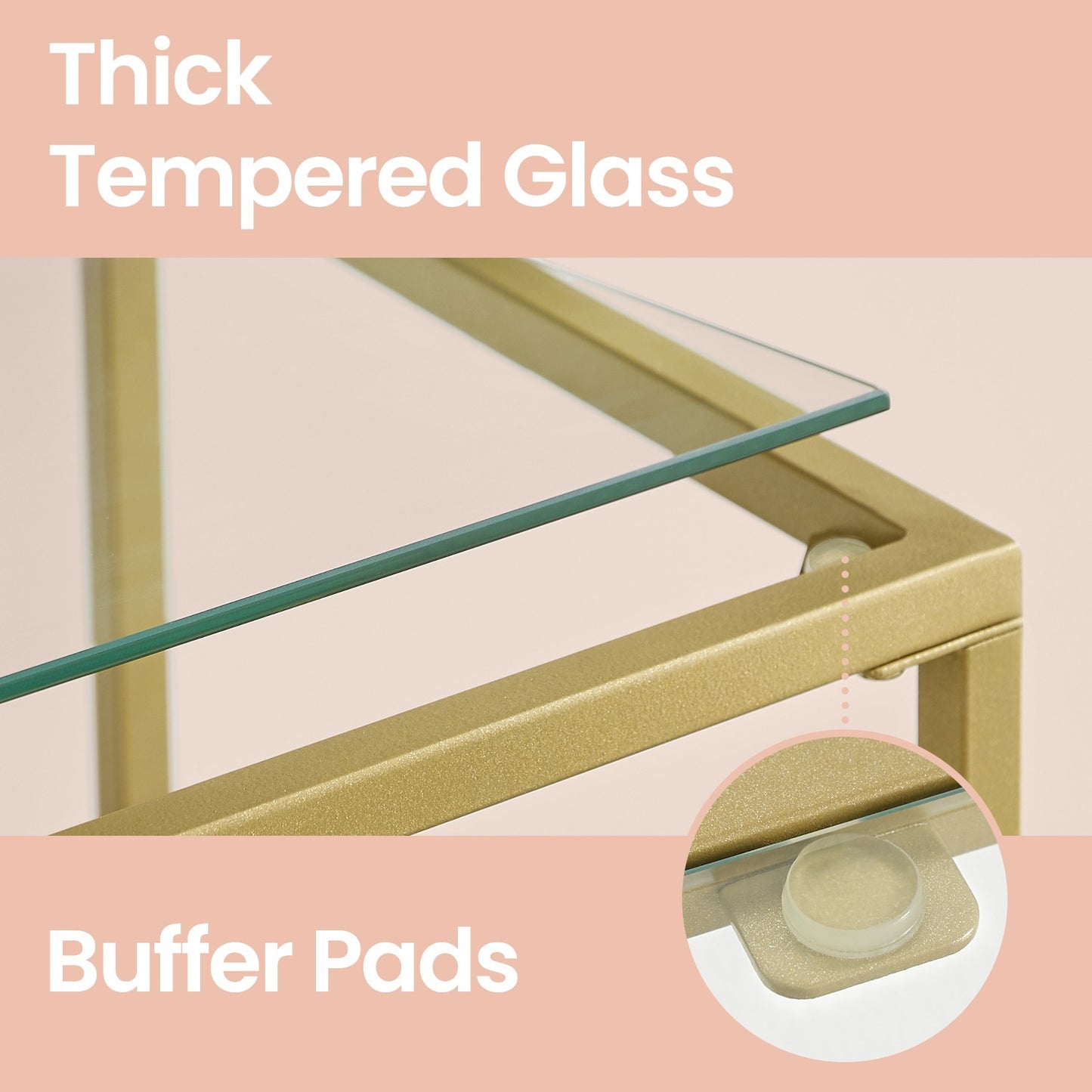 Console Table, Side Table, Tempered Glass Tabletop - image 10