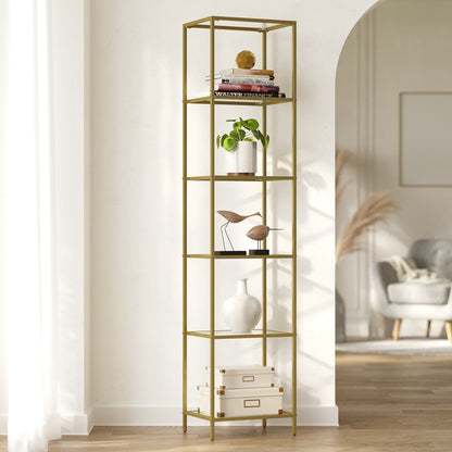 6-Tier Glass Shelf, Bookshelf - image 4