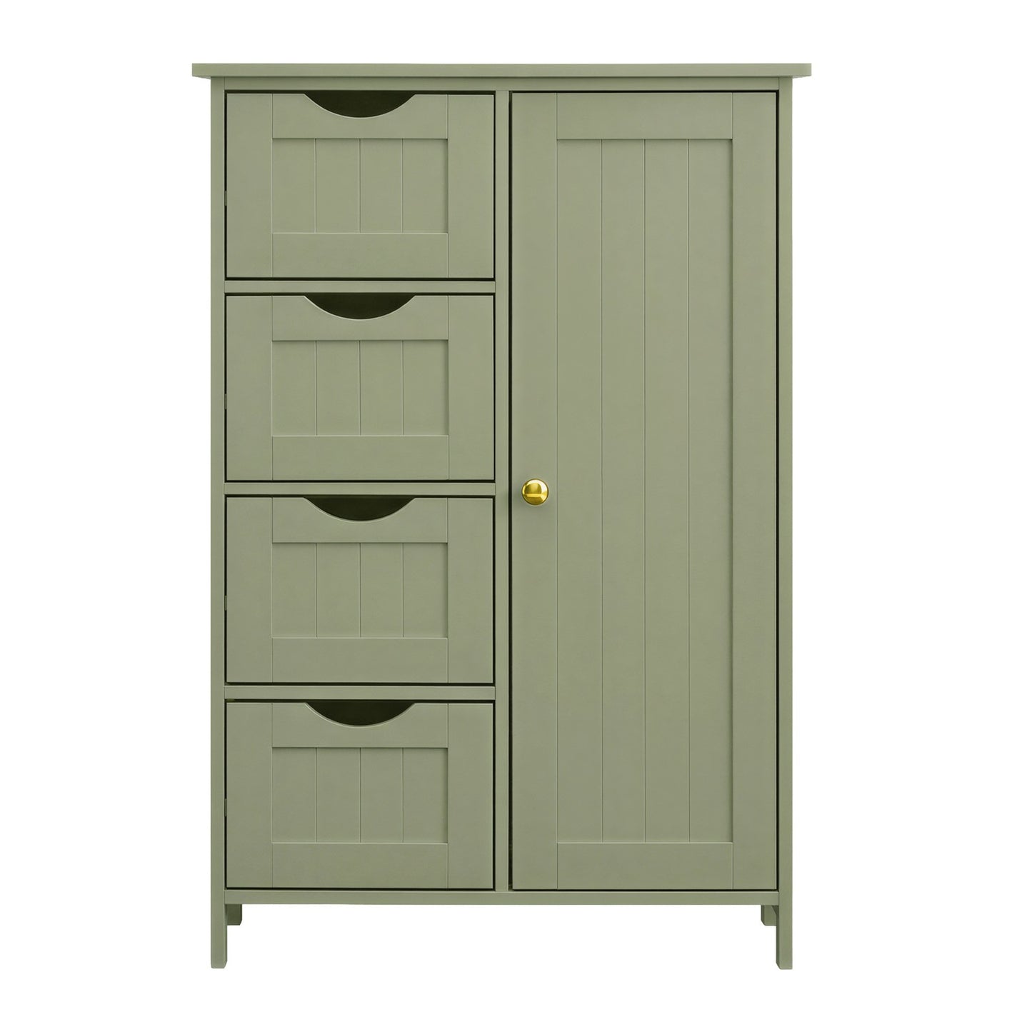 Narrow Bathroom Cabinet, 4 Drawers - image 1