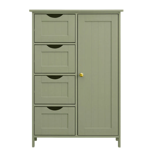 Narrow Bathroom Cabinet, 4 Drawers - image 1