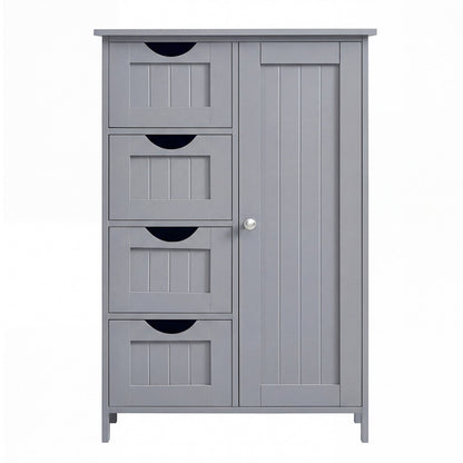 Bathroom Floor Storage Cabinet, Bathroom Storage Unit with 4 Drawers - image 1
