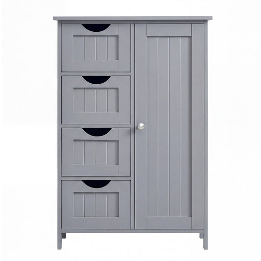 Bathroom Floor Storage Cabinet, Bathroom Storage Unit with 4 Drawers - image 1