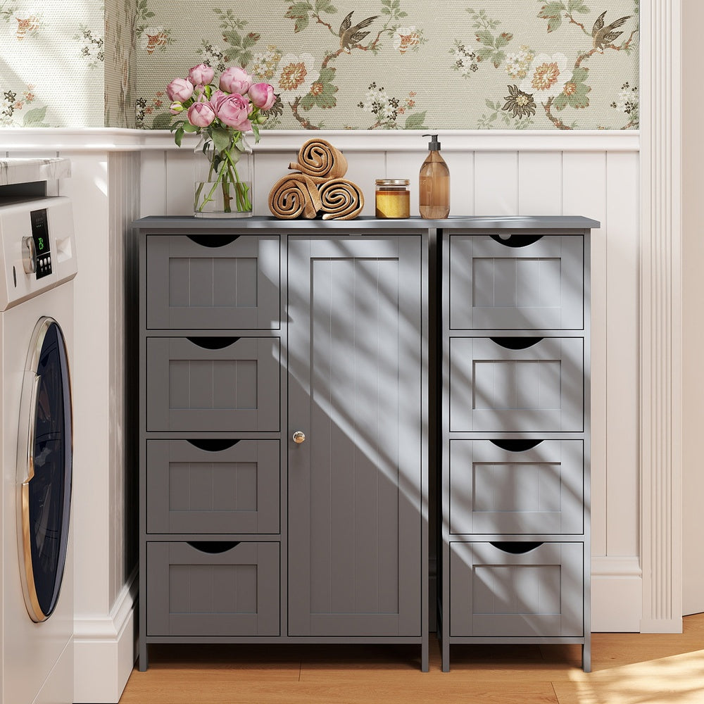 Bathroom Floor Storage Cabinet, Bathroom Storage Unit with 4 Drawers - image 3