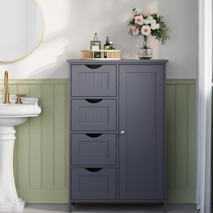 Bathroom Floor Storage Cabinet, Bathroom Storage Unit with 4 Drawers - image 23