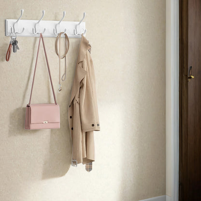 Wall Mounted Coat Hooks, White - image 5