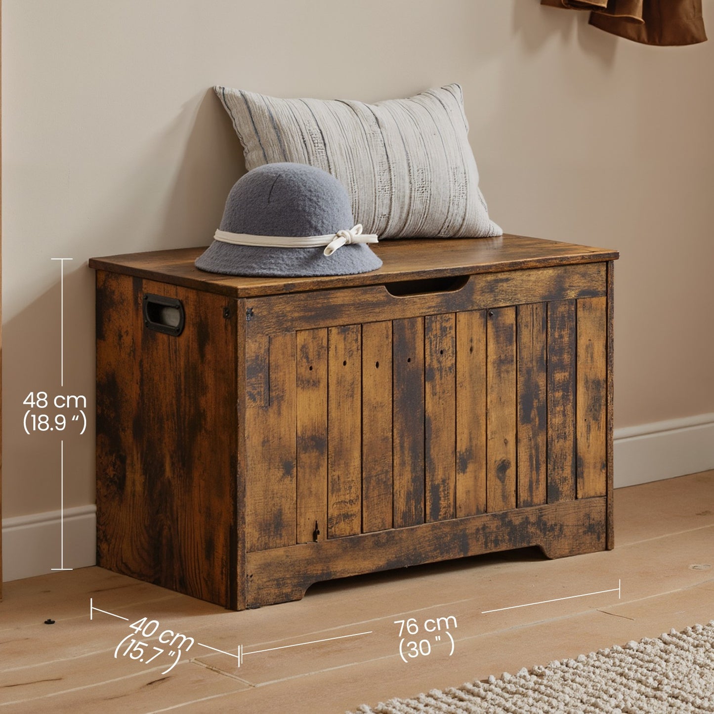 Entryway Storage Cabinet, Shoe Bench for Bedroom, Living Room, 40 x 76 x 48 cm, White - image 11