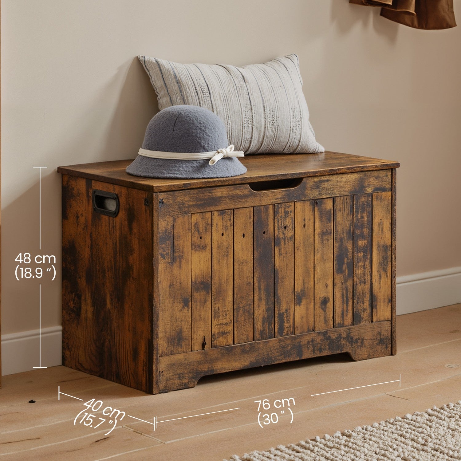 Entryway Storage Cabinet, Shoe Bench for Bedroom, Living Room, 40 x 76 x 48 cm, White - image 11
