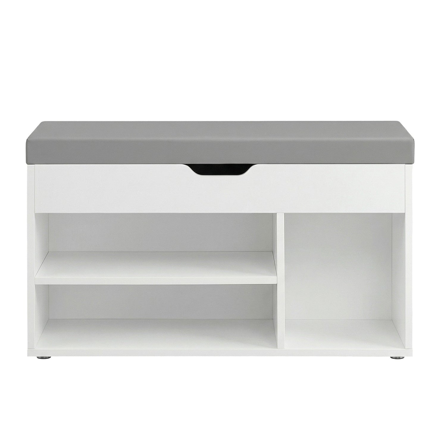 Entryway Storage Bench with Shelves, Cushioned Shoe Organiser, Hidden Compartment, Bedroom, Hallway, Brown - image 24