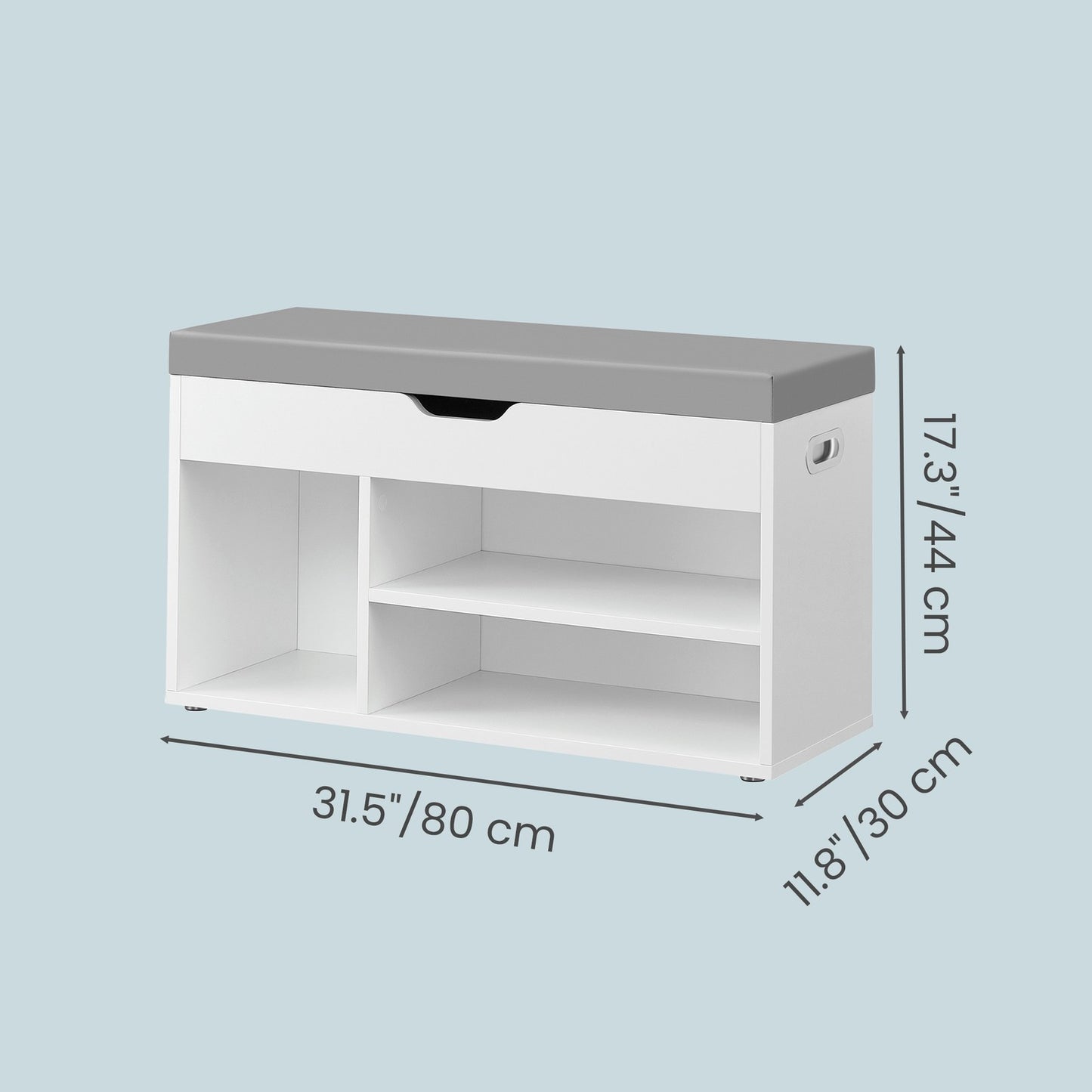 Entryway Storage Bench with Shelves, Cushioned Shoe Organiser, Hidden Compartment, Bedroom, Hallway, Brown - image 26