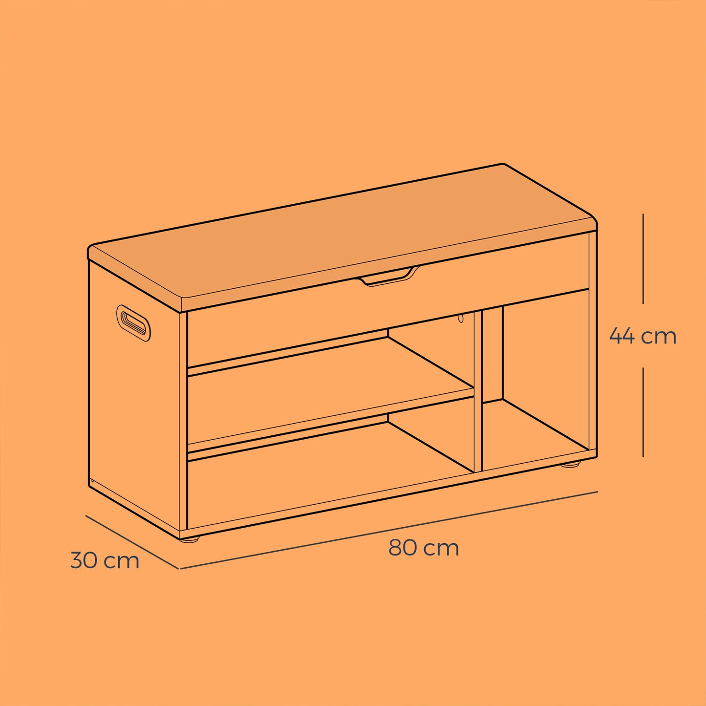 Entryway Storage Bench with Shelves, Cushioned Shoe Organiser, Hidden Compartment, Bedroom, Hallway, Brown - image 23