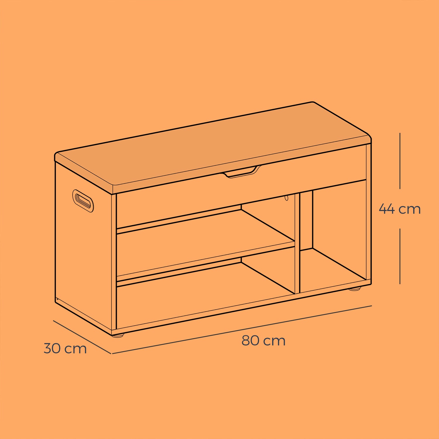 Entryway Storage Bench with Shelves, Cushioned Shoe Organiser, Hidden Compartment, Bedroom, Hallway, Brown - image 23