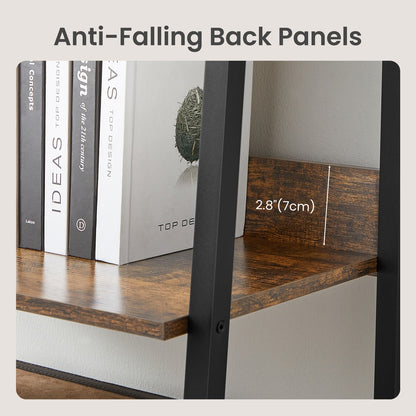 5-Tier Bookcase, Narrow Storage Rack, for Bedroom, Living Room, Home Office, Brown and Black - image 5