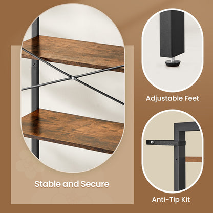 Storage Rack with 6 Tiers, Book Shelf, 30 x 80 x 186 cm, for Study, Living Room, Bedroom, Brown - image 4