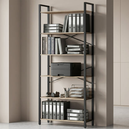 Storage Rack with 6 Tiers, Book Shelf, 30 x 80 x 186 cm, for Study, Living Room, Bedroom, Brown - image 15