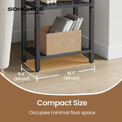 4-Tier Tall Bookshelf, Narrow Bookcase, Skinny Book Shelf for Living Room - image 5