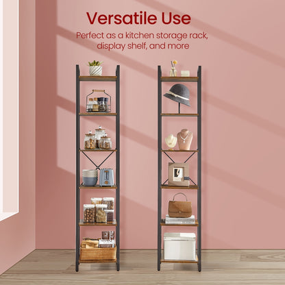 Storage Rack with 6 Tiers, Book Shelf, 30 x 40 x 187.5 cm, for Study, Living Room, Bedroom, Black - image 15