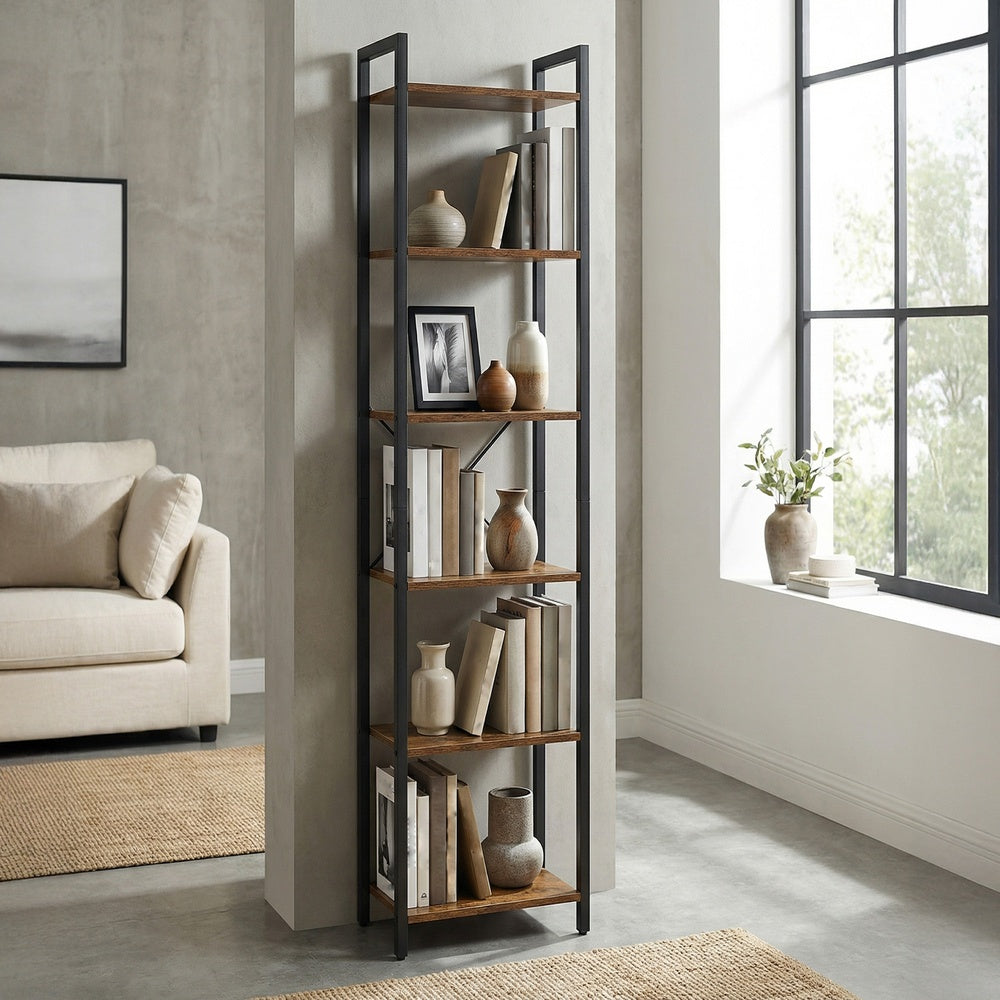 Storage Rack with 6 Tiers, Book Shelf, 30 x 40 x 187.5 cm, for Study, Living Room, Bedroom, Black - image 20