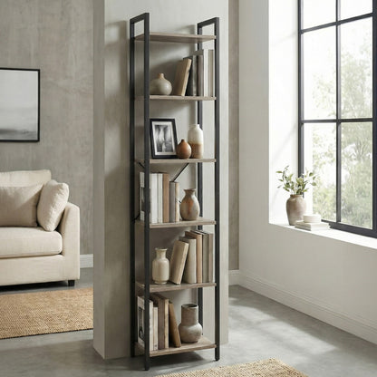 Storage Rack with 6 Tiers, Book Shelf, 30 x 40 x 187.5 cm, for Study, Living Room, Bedroom, Black - image 30