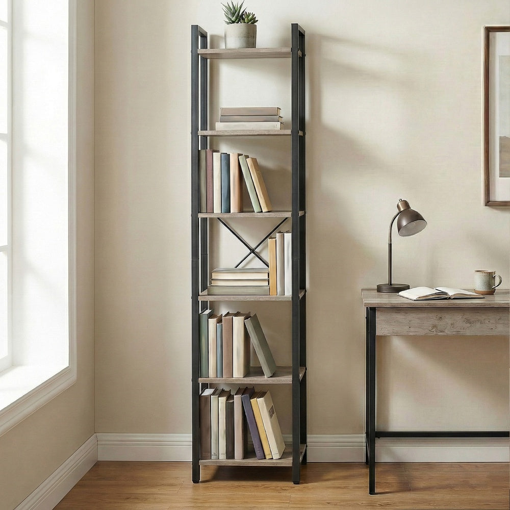 Storage Rack with 6 Tiers, Book Shelf, 30 x 40 x 187.5 cm, for Study, Living Room, Bedroom, Black - image 31