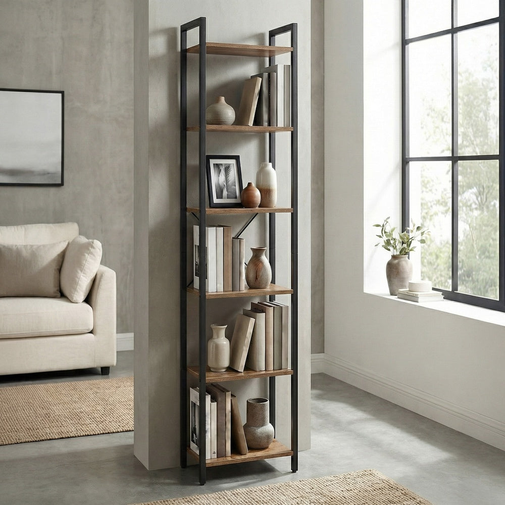 Storage Rack with 6 Tiers, Book Shelf, 30 x 40 x 187.5 cm, for Study, Living Room, Bedroom, Black - image 45
