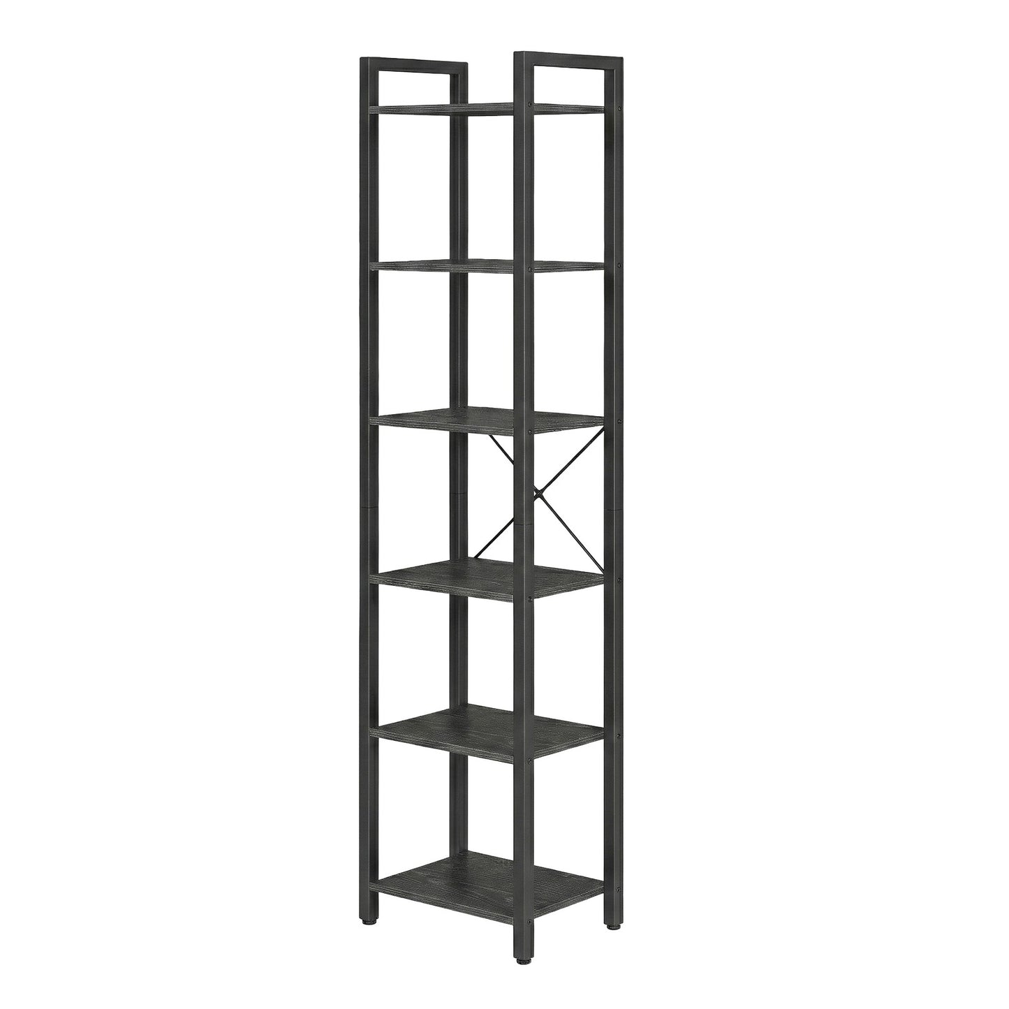 Storage Rack with 6 Tiers, Book Shelf, 30 x 40 x 187.5 cm, for Study, Living Room, Bedroom, Black - image 2