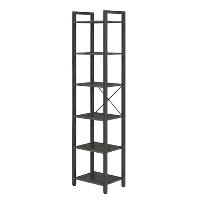 Storage Rack with 6 Tiers, Book Shelf, 30 x 40 x 187.5 cm, for Study, Living Room, Bedroom, Black - image 1