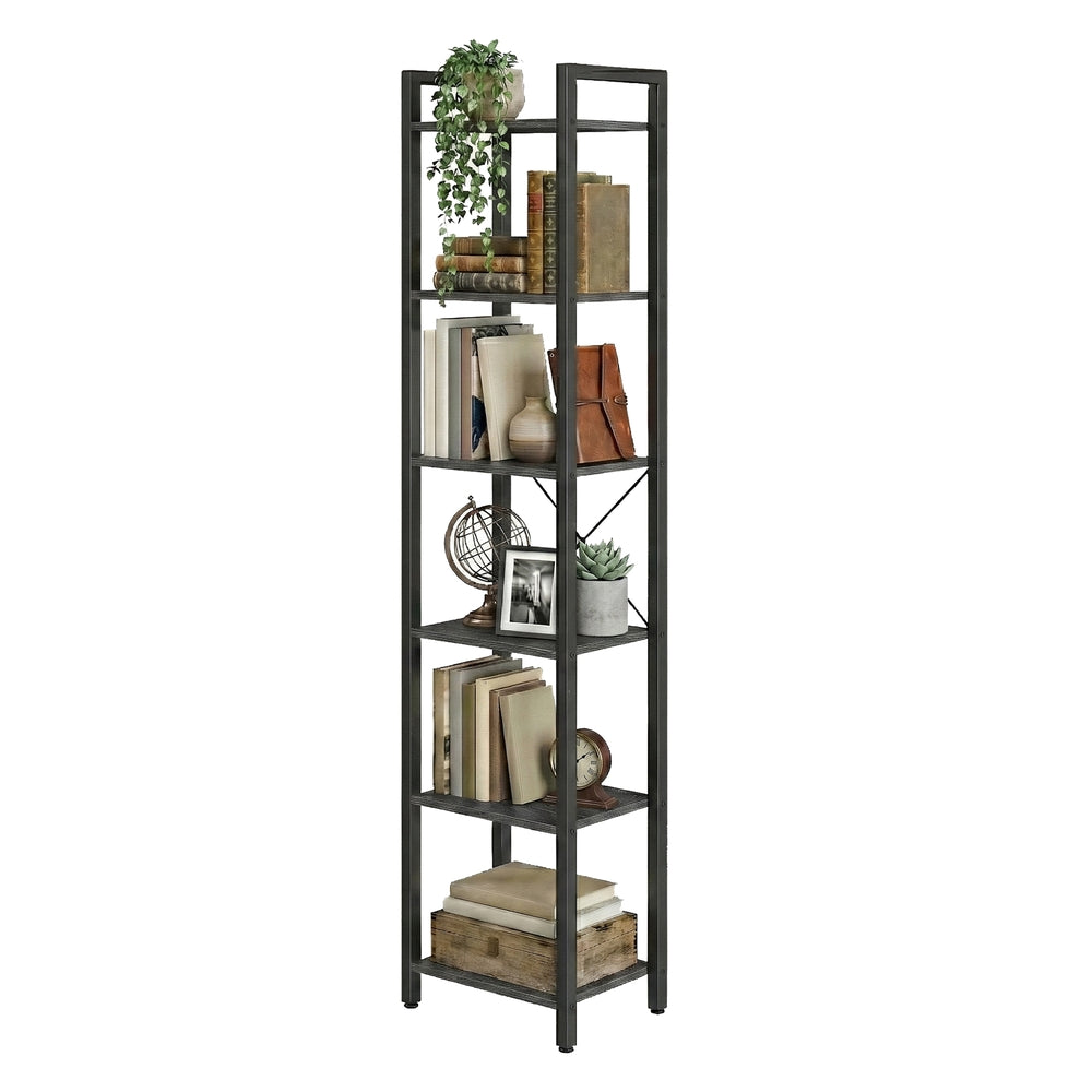 Storage Rack with 6 Tiers, Book Shelf, 30 x 40 x 187.5 cm, for Study, Living Room, Bedroom, Black - image 4