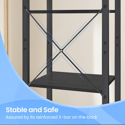 Storage Rack with 6 Tiers, Book Shelf, 30 x 40 x 187.5 cm, for Study, Living Room, Bedroom, Black - image 5
